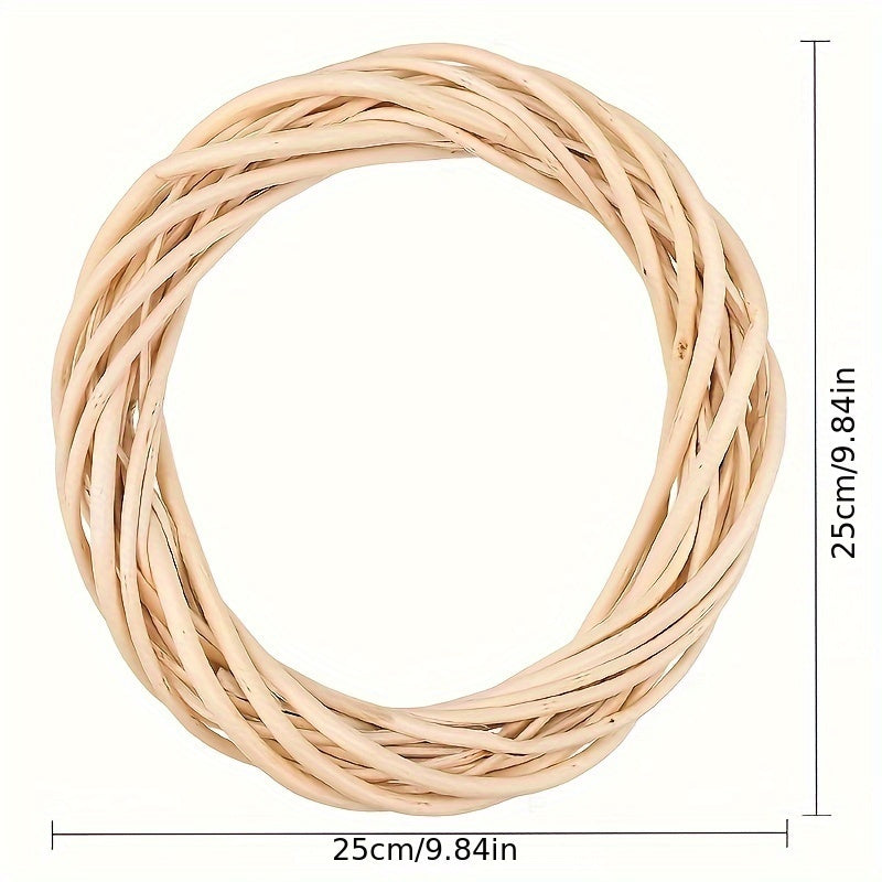 10 Grapevine Wreath DIY Craft Vine Willow Woven Wreath Round Wedding Decoration