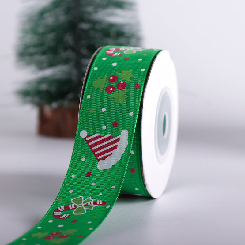Christmas Ribbon Festive Decor Tape Hand Dye Bow Gift Decor Tape 2 0 98'' Set