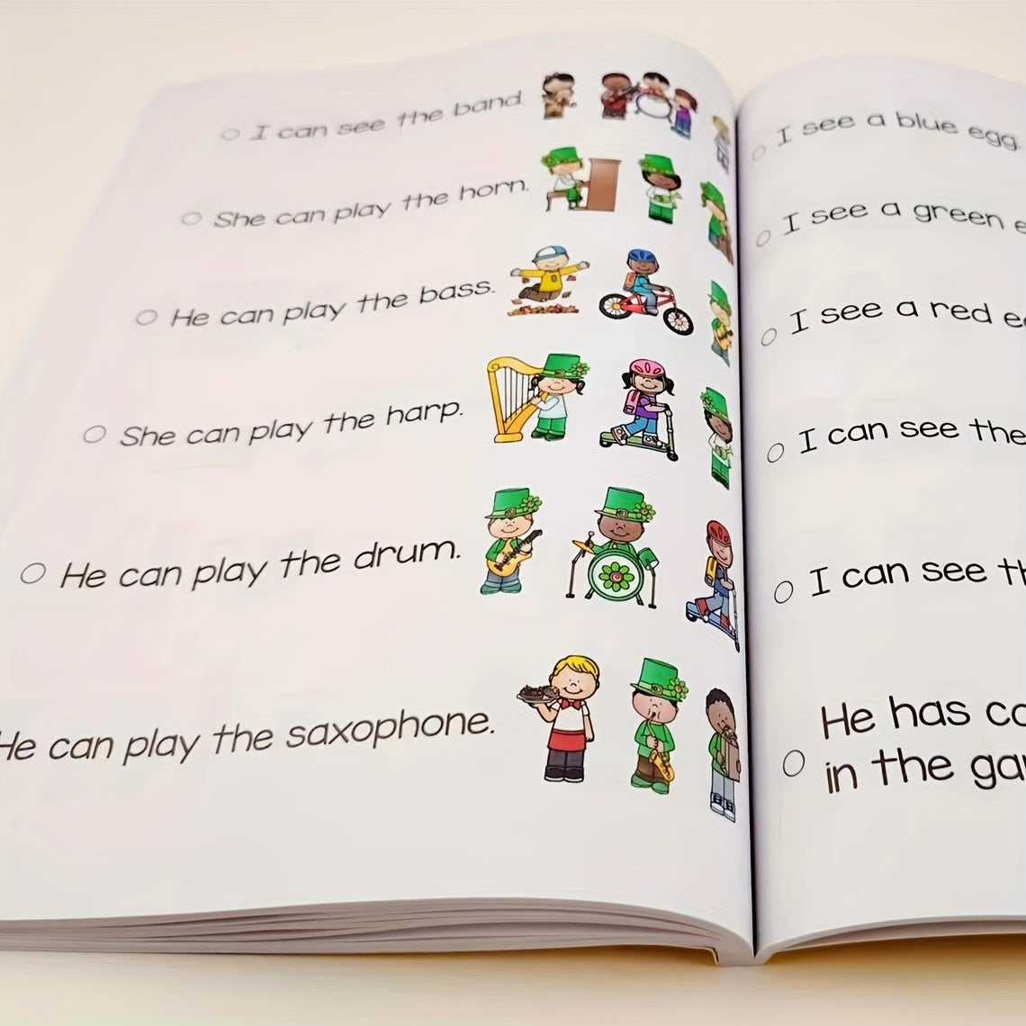 English Fluency Reading Workbook with Cartoon Characters