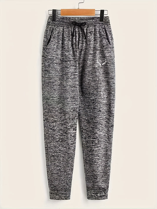 Stylish Deer Print Boys Casual Soft Comfortable Long Pants For Spring And Autumn