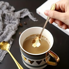8pcs Flower Spoon Small Tea Spoon Coffee Spoon Stainless Steel