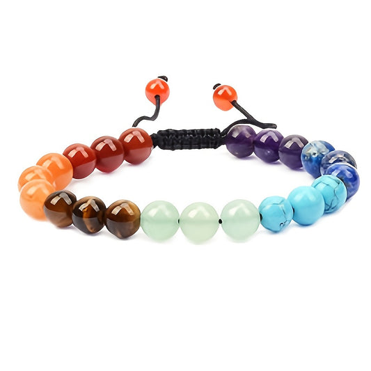 Natural Healing Power Gemstone Beads Adjustable Bracelet