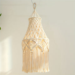 Modern Macrame Lamp Shade with Tassels for Home Decor