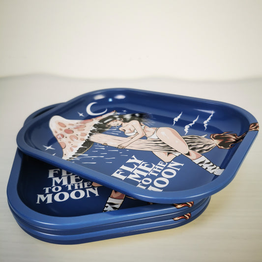 Pattern Metal Rolling Tray Wake Up Tray