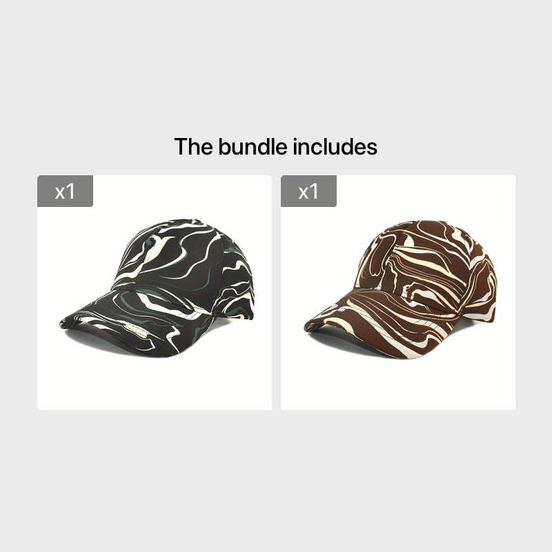 Men's Digital Print Hip Hop Cap Outdoor Sun Hat