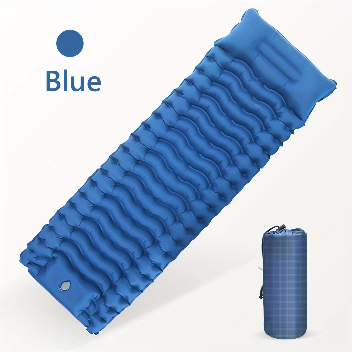 Ultralight Inflatable Sleeping Pad with Built-in Pillow for Hiking