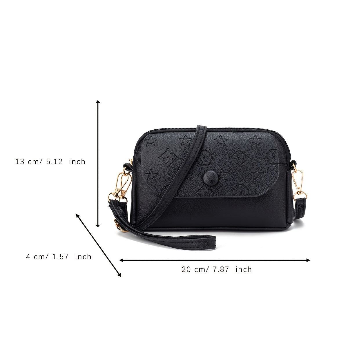 Mini Square Crossbody Bag PU Shoulder Bag Women's Handbag