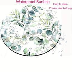 Round Grass Leaves Mouse Mat Non Slip Rubber Gaming Mouse Pads