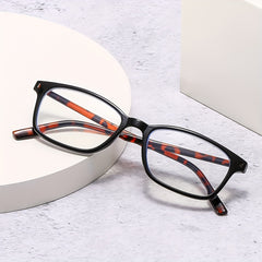 Square Clear Lens Glasses Lightweight Anti Light Reading Glasses