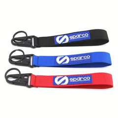 Universal Racing Style Car Modified Fabric Embroidered Keychain