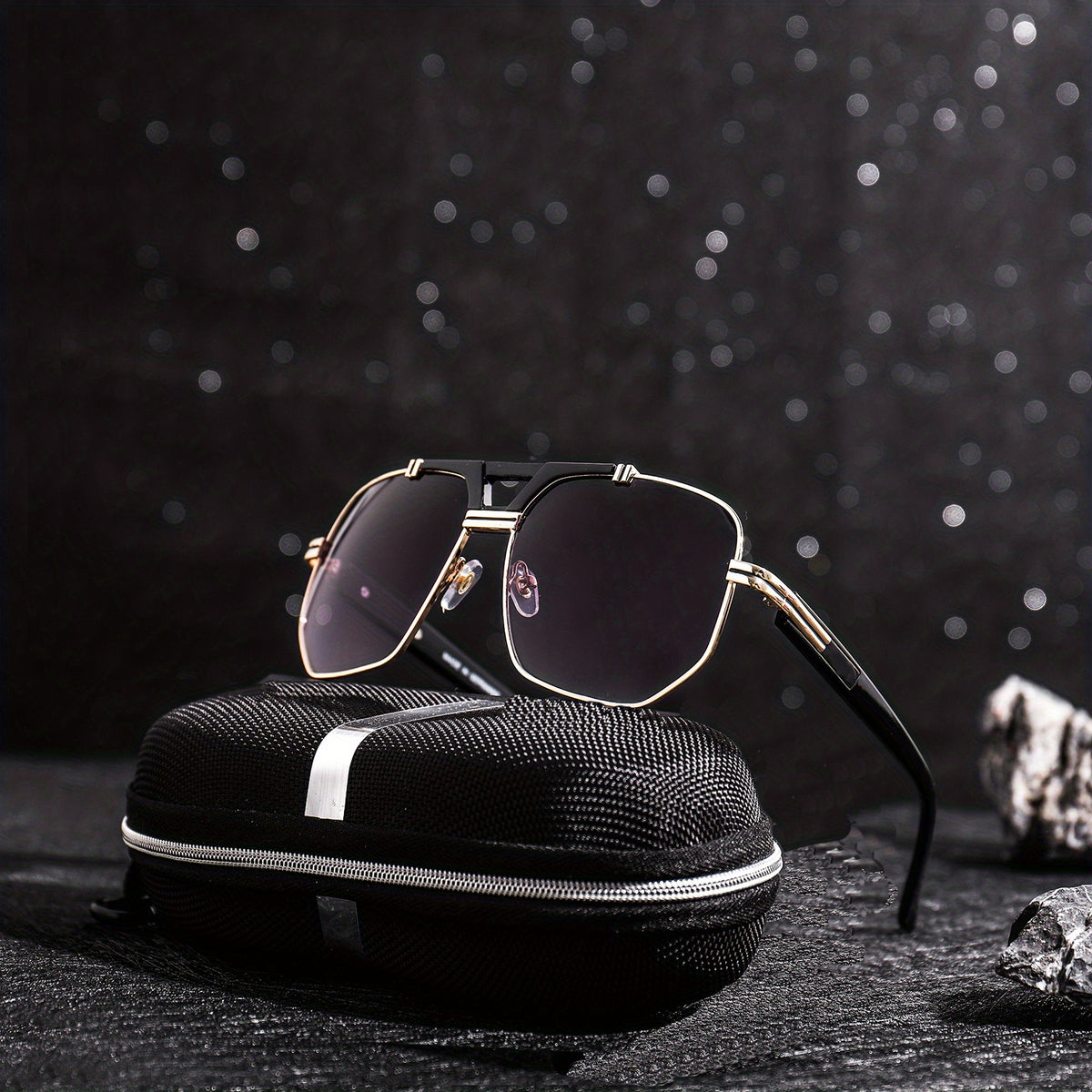 Men's Square Frame Sunglasses Unisex Steampunk UV Protection Glasses