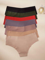 7pcs Seamless Hipster Panties Comfy Stretchy Intimates Panties