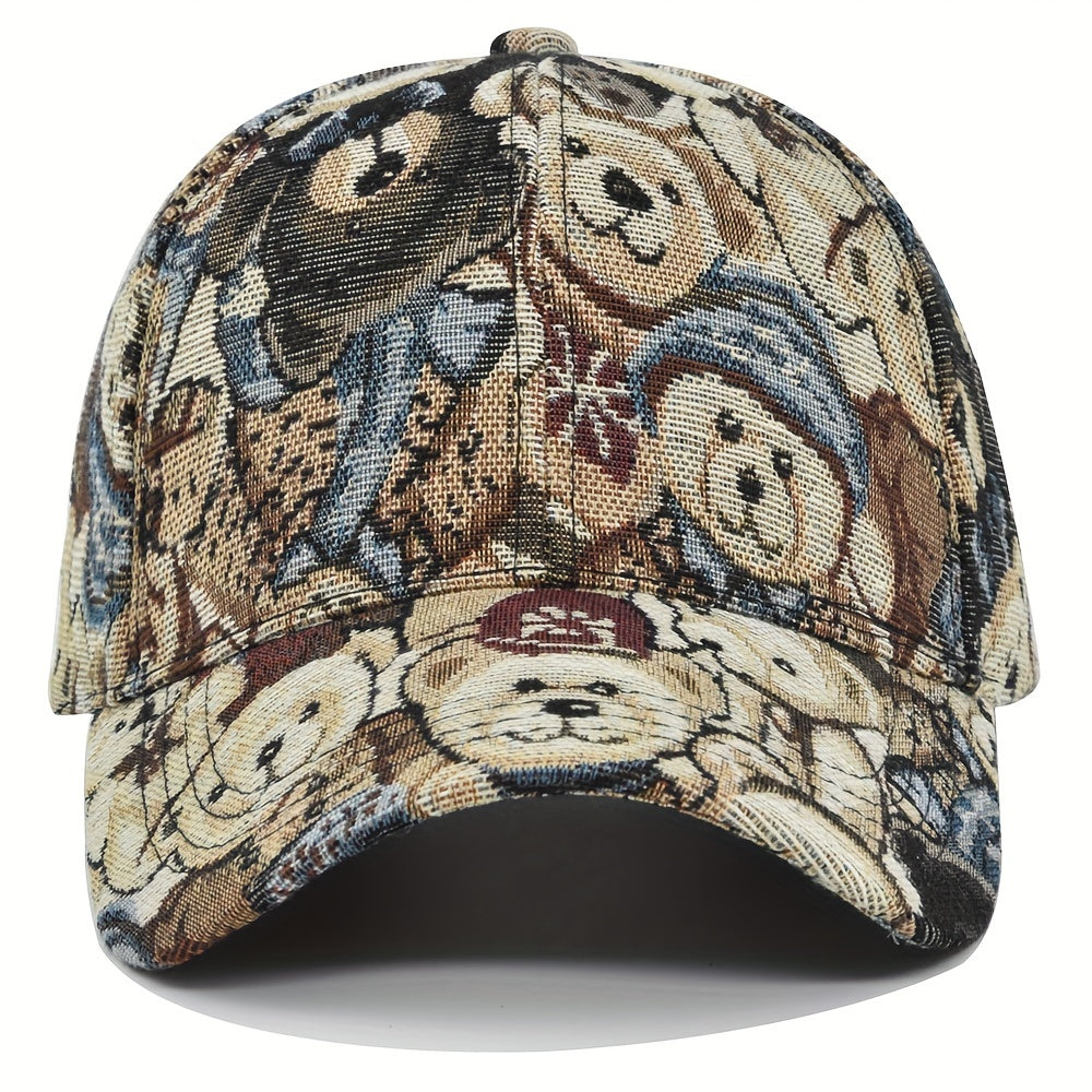 Casual Sunscreen Bear Baseball Cap Puppy Cap Printed Casual Ins