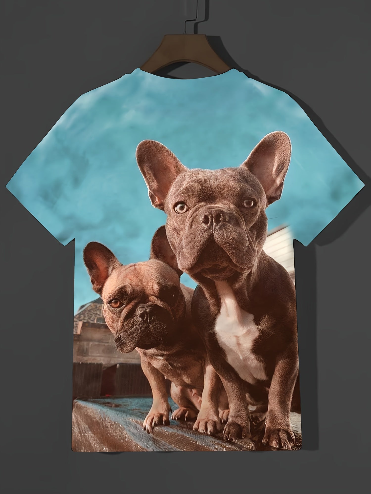 Dog 3d Pattern Print Men's Short Sleeve T shirt Graphic Tee