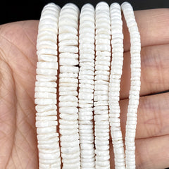 Shell Beads Medium Hole Flat Beads for DIY Jewelry Making 4mm 8mm