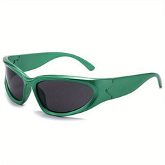 Y2K Wrap Around Sunglasses Vintage Punk Style Outdoor Shield Eyewear