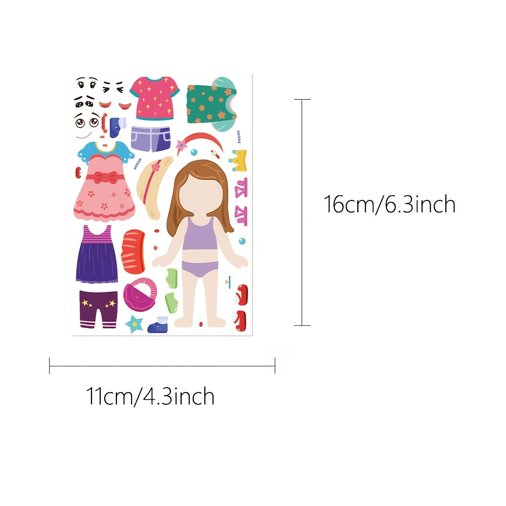 Cartoon Character Dressup Stickers DIY at Will - Creative Imaginative Play