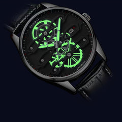KUERST Double Press Butterfly Buckle Automatic Mechanical Watch