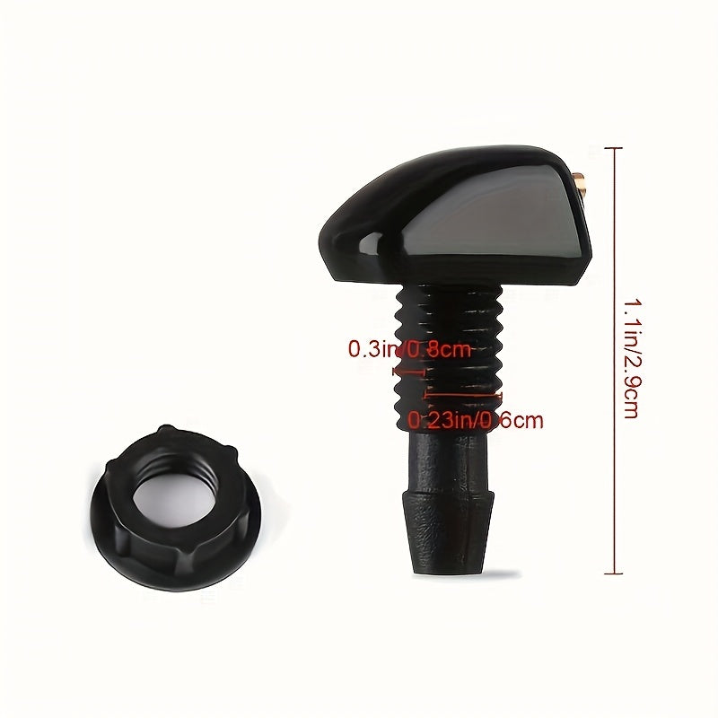 2pcs Car Water Spray Nozzle Front Glass Double Hole Sprayer