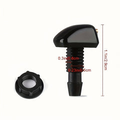2pcs Car Water Spray Nozzle Front Glass Double Hole Sprayer