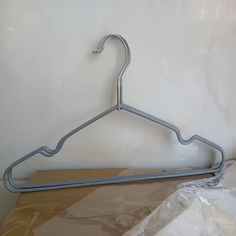 3pcs Adult Hanger Dipped Plastic Metal Anti Slip Clothes Hanging Rack
