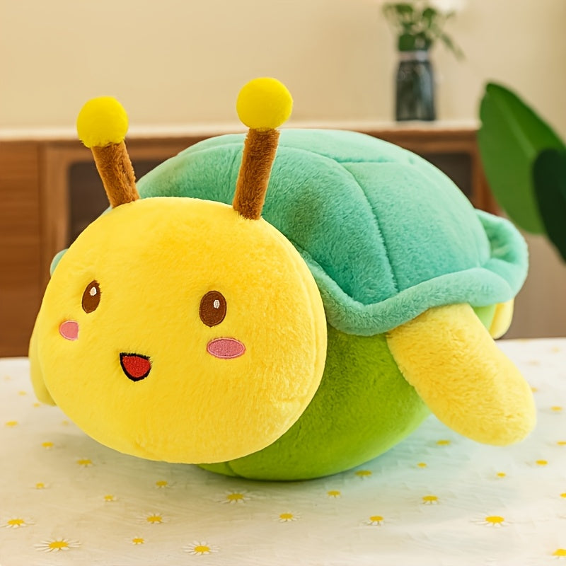 Turtle Bee Plush Toy Transforming Plushie Green Shell & Yellow Body