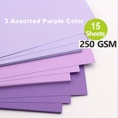 250g 15sheets Purple Series Card Paper A4 Cardstock