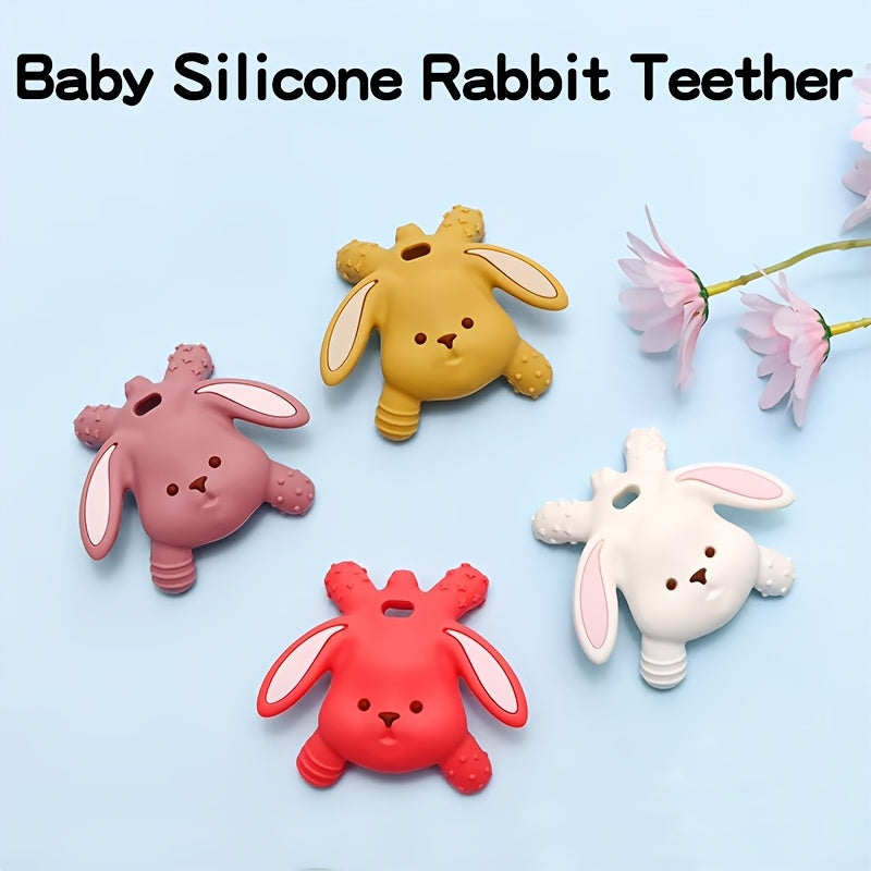 Silicone Rabbit Teether Baby Teething Toy Boy Girl