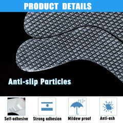 24pcs Clear Non Slip Strip Stickers for Bathroom Floor and Shower