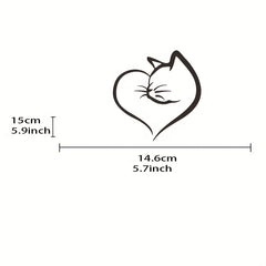 Cat & Hearts Sticker Reflective Auto Decoration Waterproof