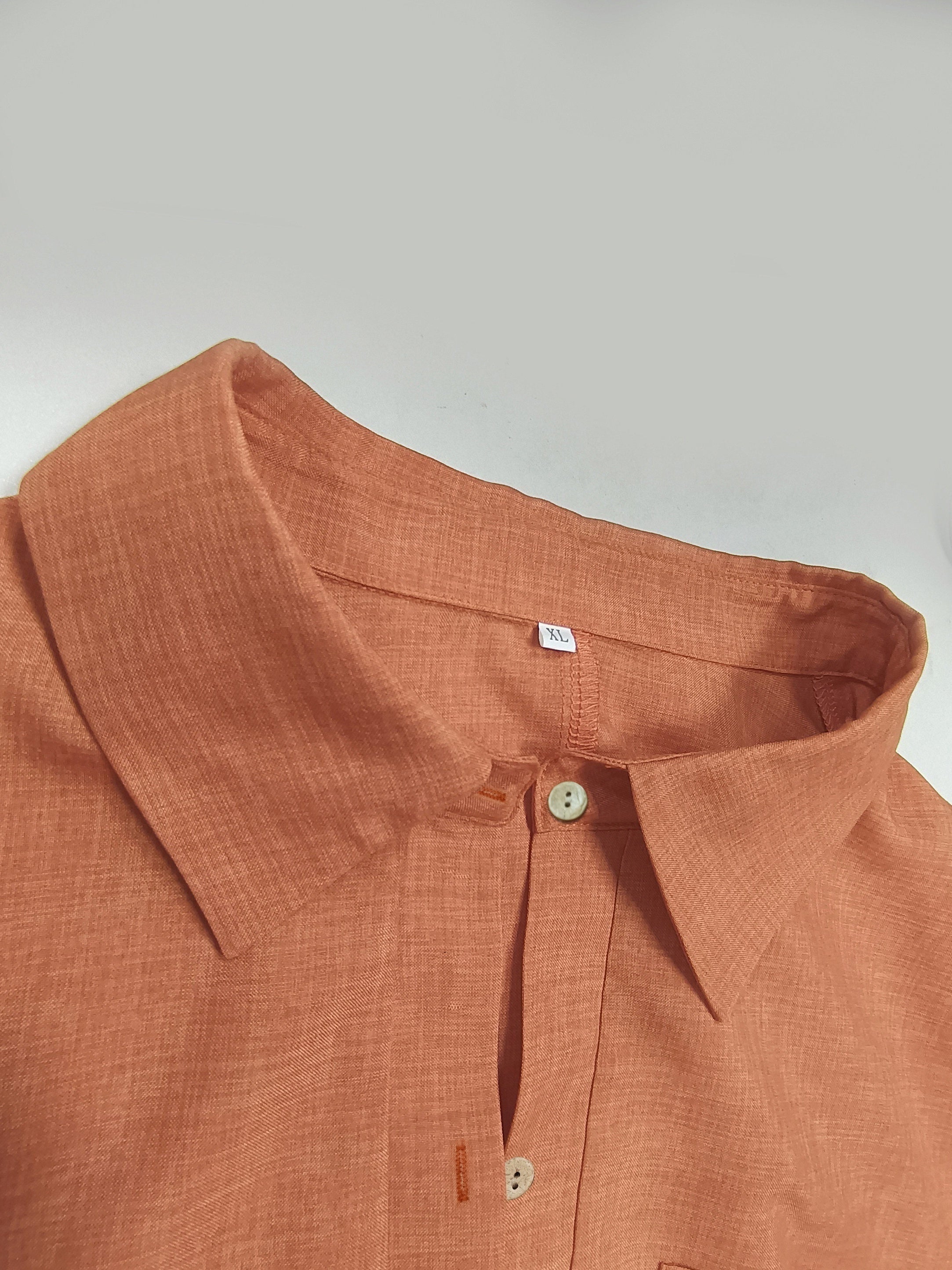  Casual Dress Women Plain Three Quarter Sleeve Button Up Dress