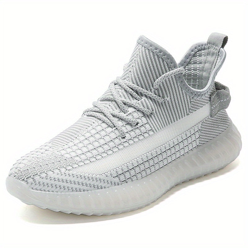 Men's Slip On High Top Sneakers Lightweight Woven Knit Shoes