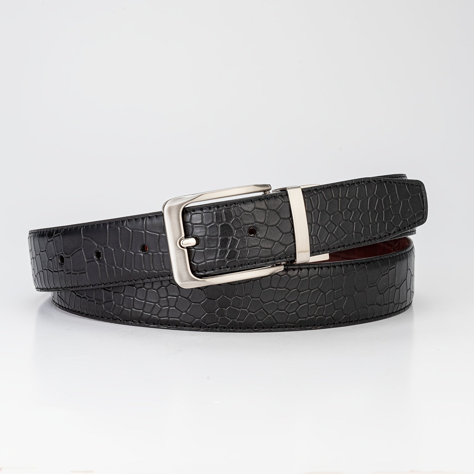 Rotatable Double sided Crocodile Pattern Belt