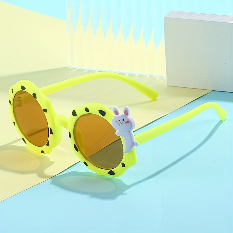 Boys Rabbit Round Frame Cartoon Sunglasses