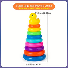 Colorful Rainbow Circle Stacking Music Toy
