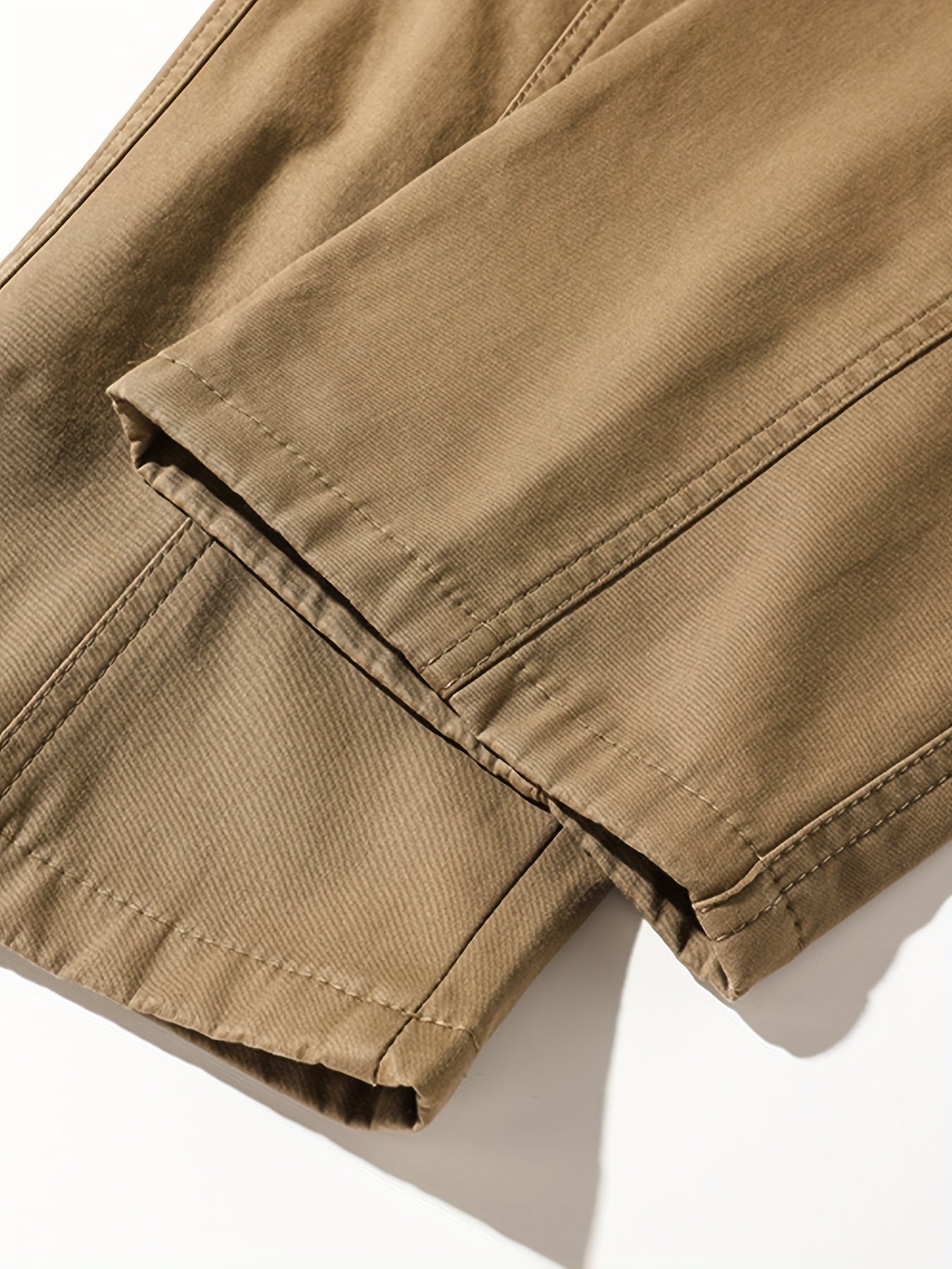Men's Solid Casual Trousers with Zipper Pockets