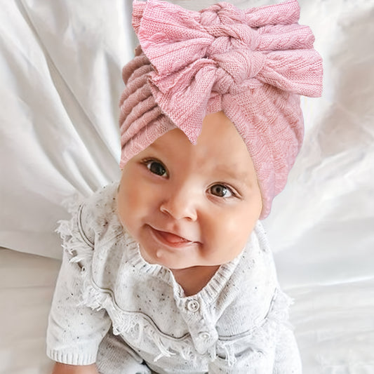 Jacquard Kelp Knot Baby Hat Elastic Headscarf Hat