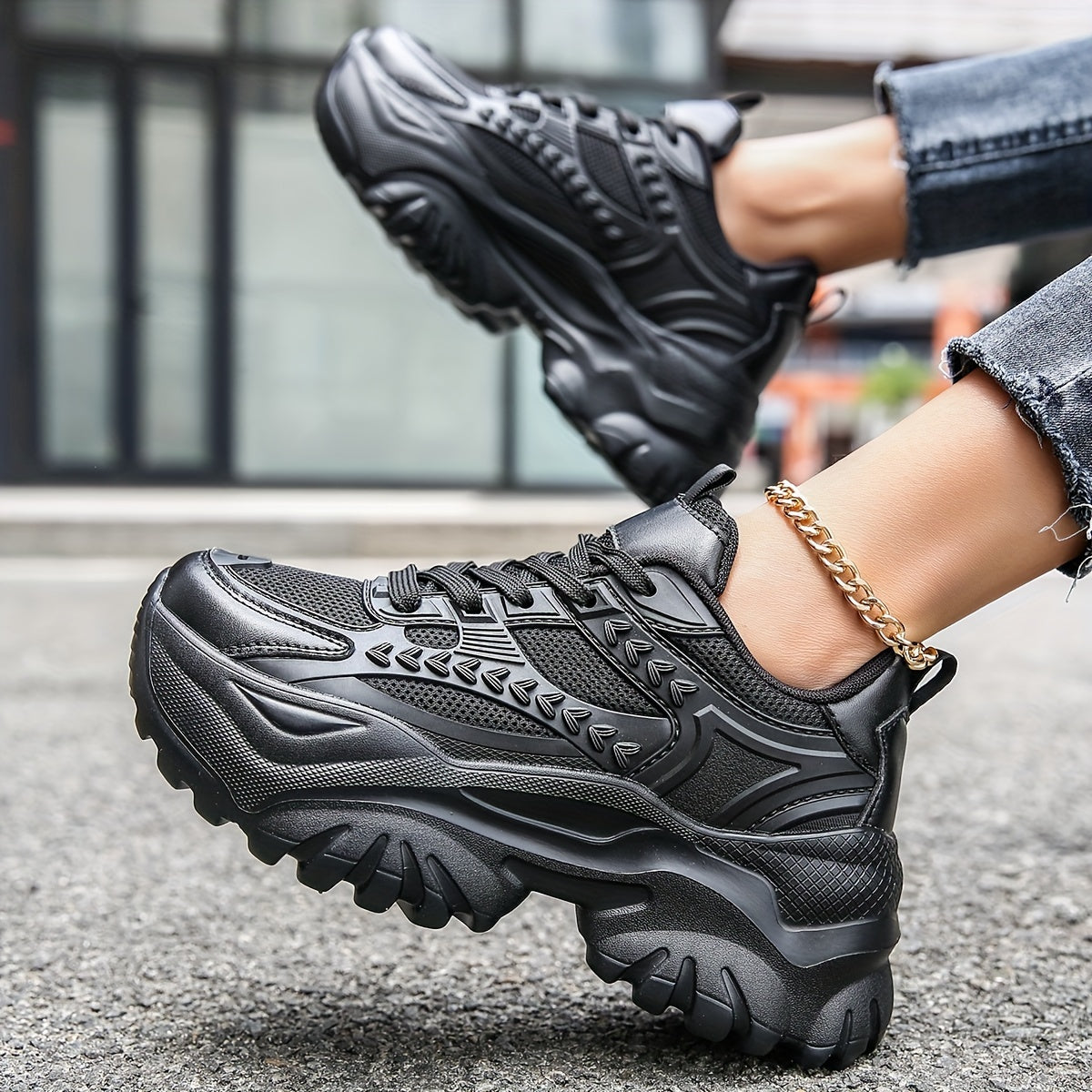 Women's Chunky Running Sneakers Non Slip Platform Sports Shoes