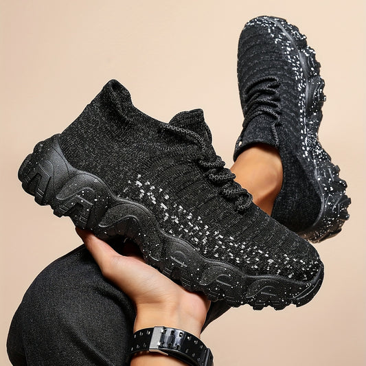 Men's Weave Knit Lace Up Casual Shoes Lightweight Sneaker