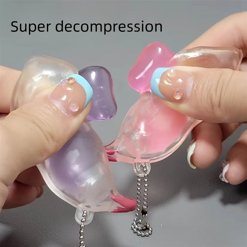 Soft Squeeze Bean Decompression Keychain for Car Keys Backpacks Wallets