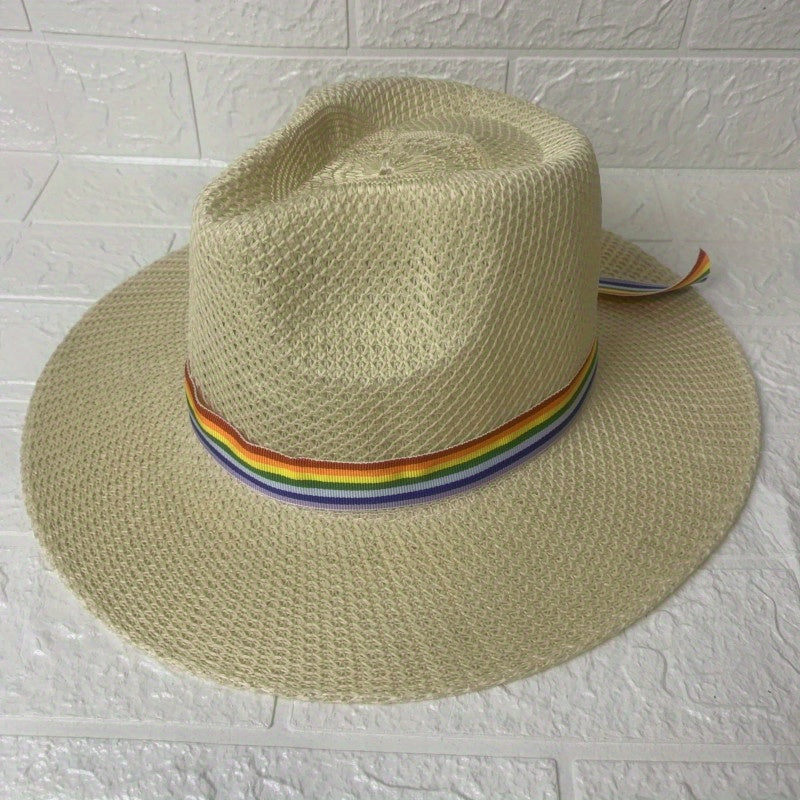 Rainbow Ribbon Summer Sun Hat