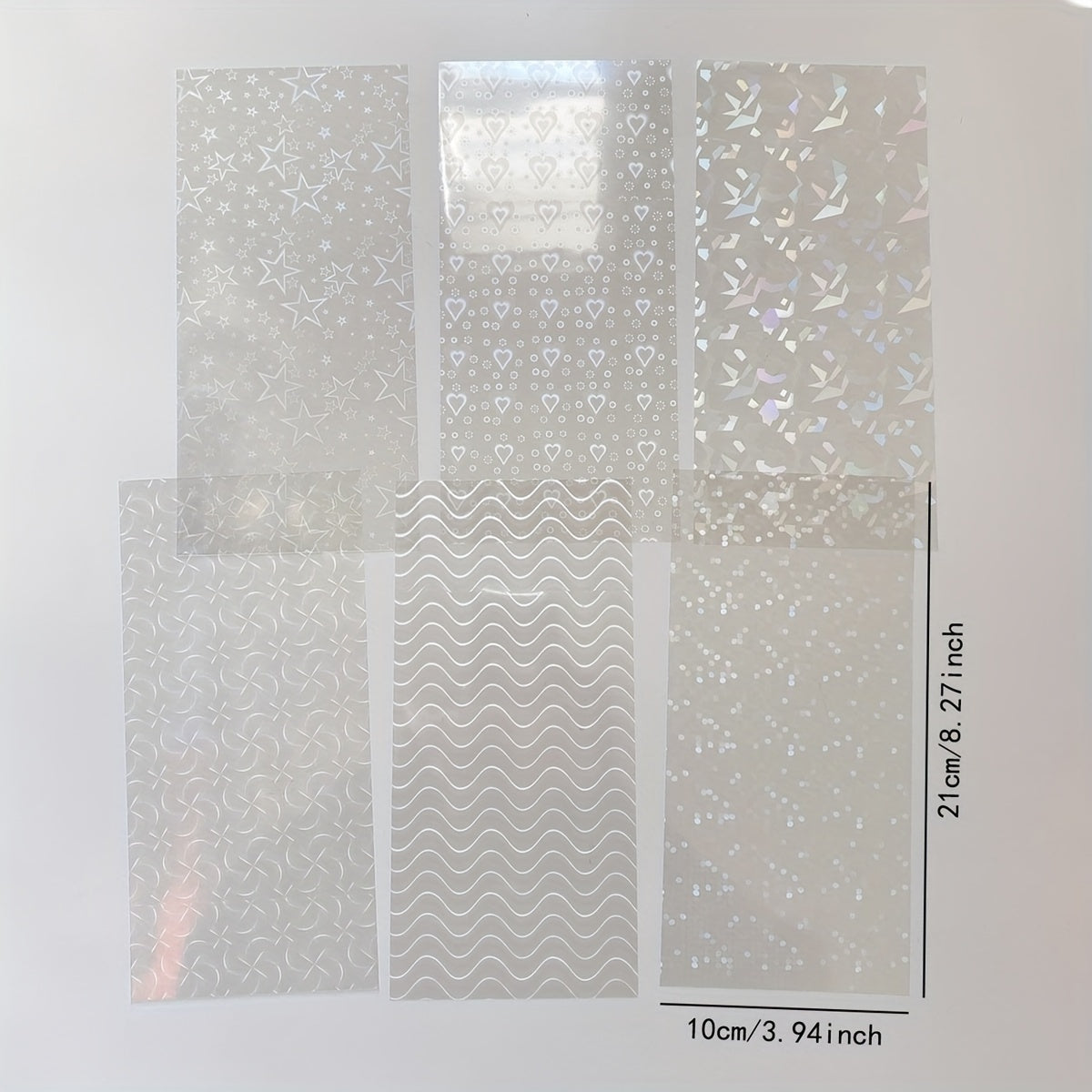 Laser PVC Stickers Creative Waterproof Rainbow Reflective Stickers
