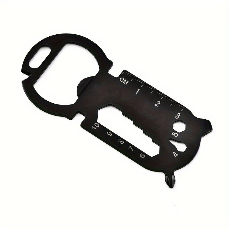 Creative Metal Card Tool with Bottle Opener for Outdoor Camping