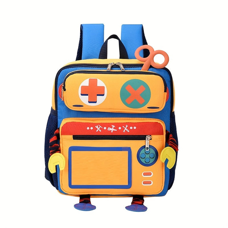 Kids Cartoon Robot Backpack Large Capacity School Bag