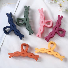 Frosted Twist Hair Claw Clip Strong Hold Grip Hair Jaw Clip