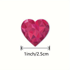 500pcs Red Heart Stickers Wedding Gift Packaging DIY Stickers