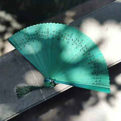 Bamboo Folding Fan With Pure For Men Women