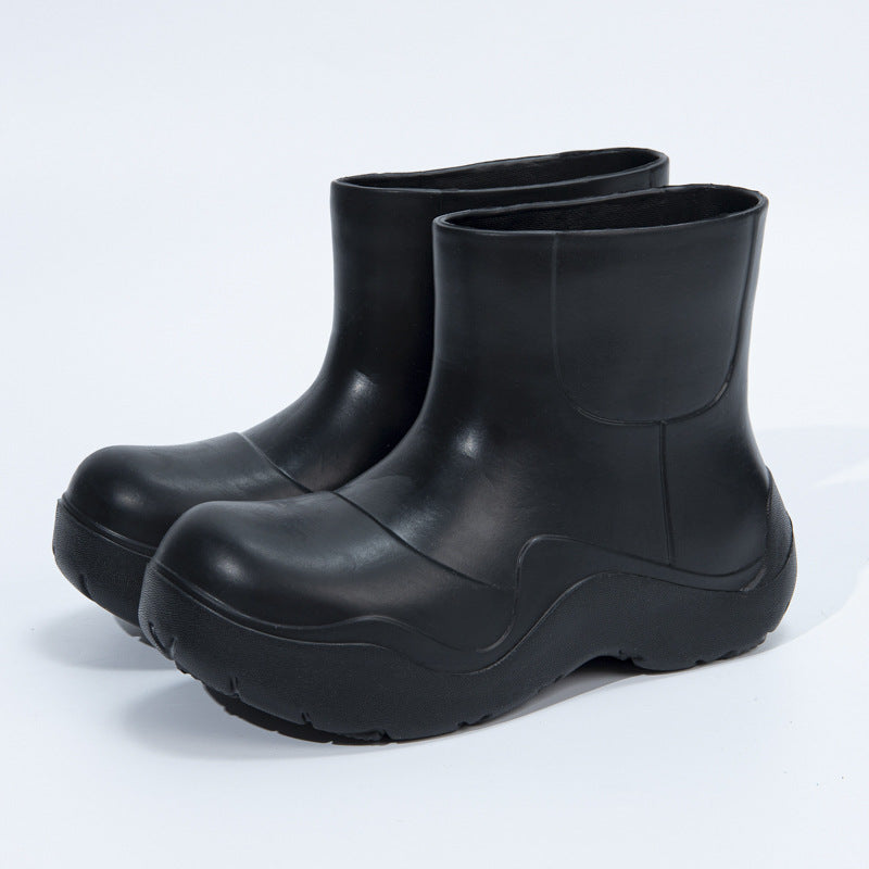 Women's Wedge Rain Boots Water Resistant Shoes