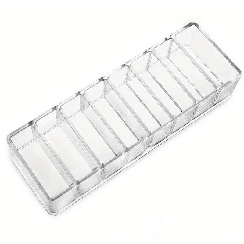 Clear Acrylic Makeup Organizer with 8 Compartments