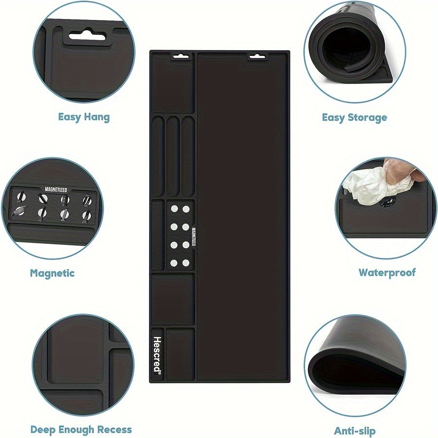 Heavy Duty Cleaning Mat Magnetic Non-Slip Rubber Protective Workbench Mat